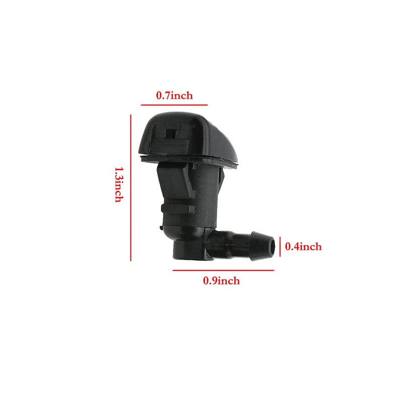 Syconeer Pack of 2 Windshield Washer Nozzle Kit Windshield Washer Squirter Nozzle Kit Wiper Spray Nozzle for 2008-2012 Fusion Lincoln MKZ Mercury Milan Replace OE 8E5Z17603A 8E5Z-17603-A - Image 4